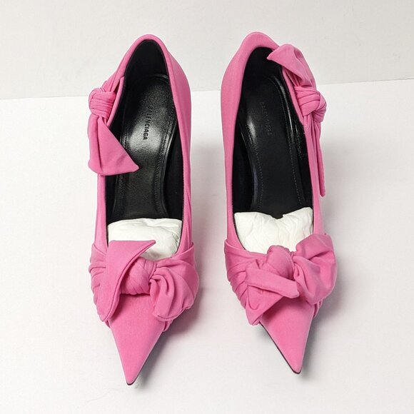 Balenciaga Knife Knot Pumps, Bright Pink, Women's 7 (EU 37) - Picture 3 of 10